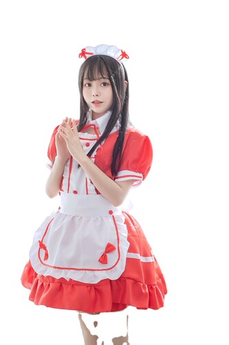 Plus-size black and white short-sleeved maid outfit maid cosplay adult clothing dress of princess dress