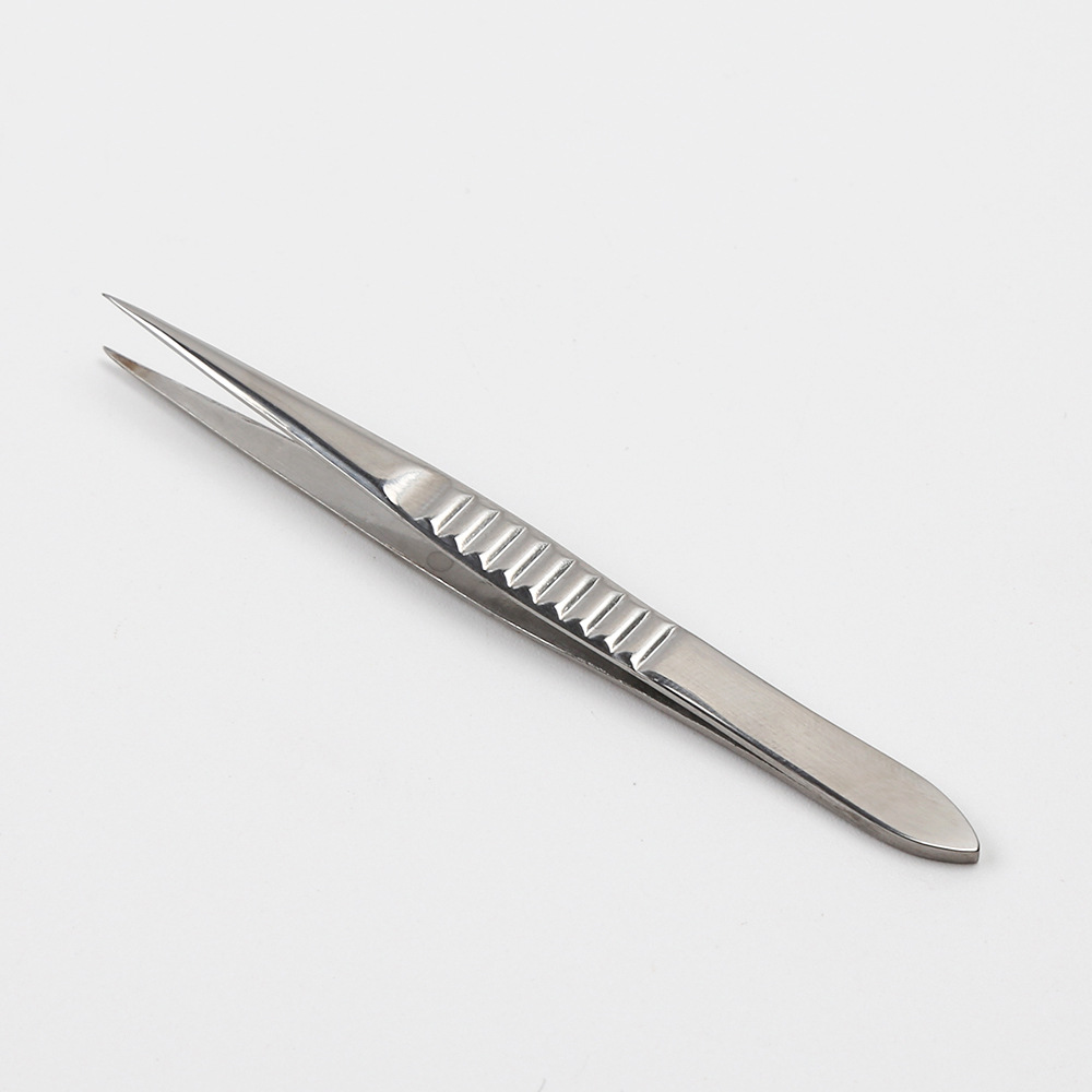 厂家现货直销半镀金粉刺眉夹假睫毛拔毛拔胡子镊子夹化妆美容眉钳