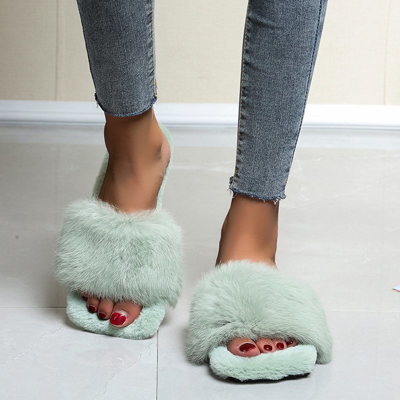 new women s flat-bottomed non-slip plush slippers NSPE11157