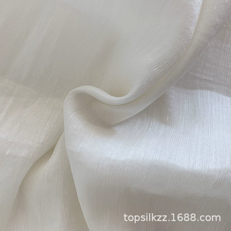 14mm silk and linen spinning 140 width mulberry silk and linen interwoven silk fabrics