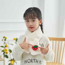 儿童围巾冬季小孩加厚保暖可爱水果毛绒婴儿围脖男女小童宝宝脖套