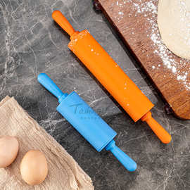 烘焙小工具 迷你硅胶擀面杖 滚轴面粉棍 22.5cm 30cm 儿童小孩用