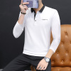 Demi-season T-shirt, trend polo, jacket, long sleeve, Korean style, with short sleeve, wholesale