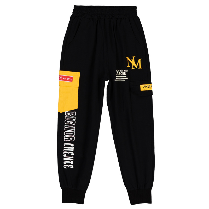 Pantaloni da lavoro alla moda di marca per ragazzi Zhongda per bambini allentati casual edizione coreana 2023 Primavera e_voghion.com