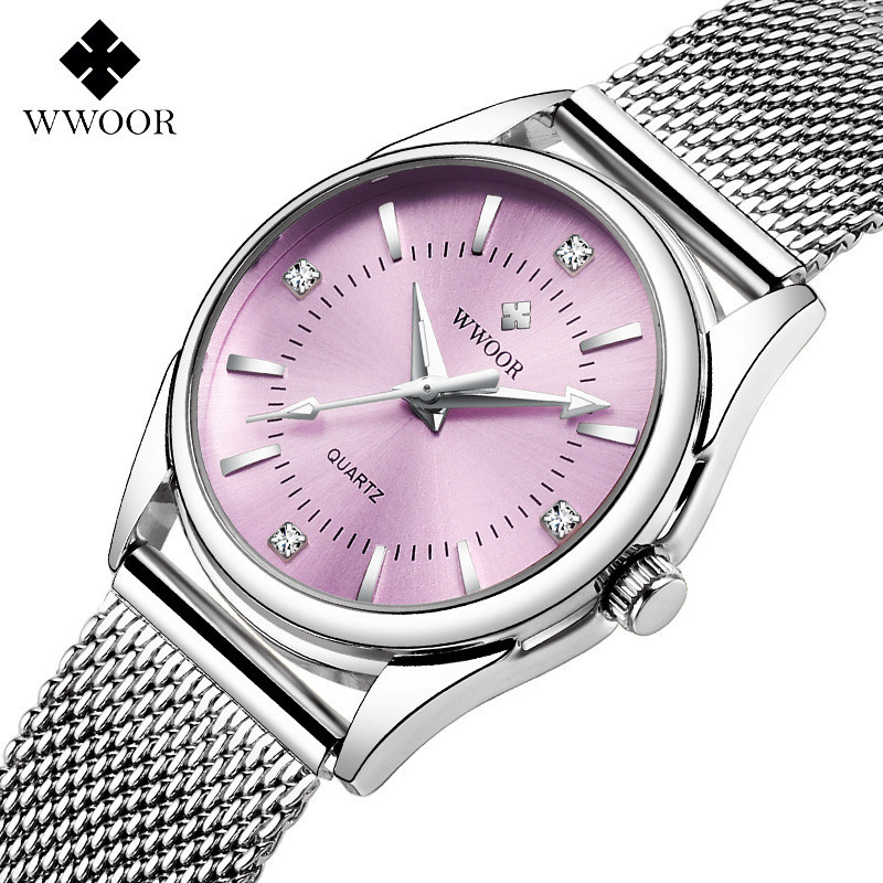 WWOOR celebración amor nuevo reloj de cuarzo casual de las mujeres calendario impermeable rhinestone reloj cabeza casual Bowl reloj 8852