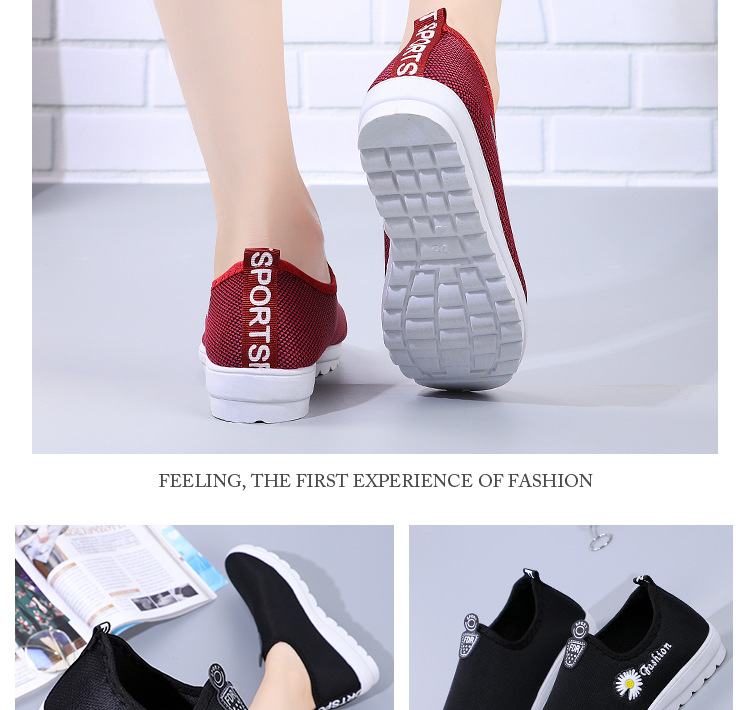 Ladies Athletic Shoes Tennis Shoes Sneakers Fabric Lightweight Footgear_voghion.com