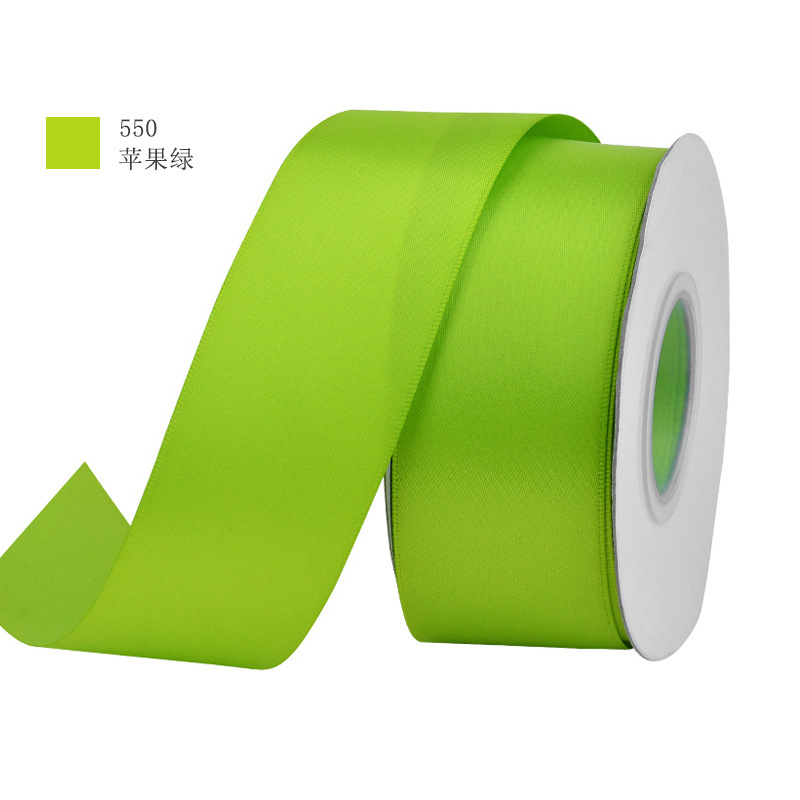 Yao ming cinta de raso de poliéster de doble cara ropa marca accesorios duna32mm serie verde 510-556 image 5