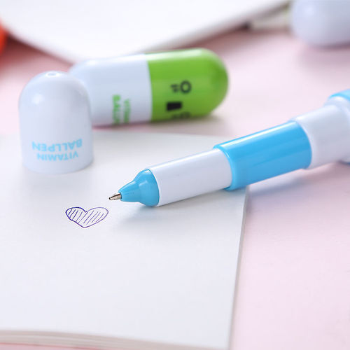 Personalized 6-color Creative Expression Pen, Mini Capsule Retractable Ballpoint Pen, Office and Student Supplies Wholesale
