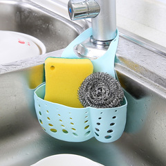 Adjustable Button Faucet Multi-purpose Storage Basket Kitchen Sink Basket Faucet Sponge Drain Basket