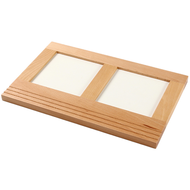 蒙氏蒙台蒙特梭利教具铁制绘图座 婴孩孩子兴趣培养辅助榉木玩具