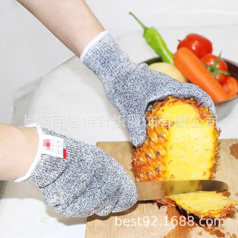 五指HPPE防切割手套厨房安全玻璃搬运厂家直供欧美市场