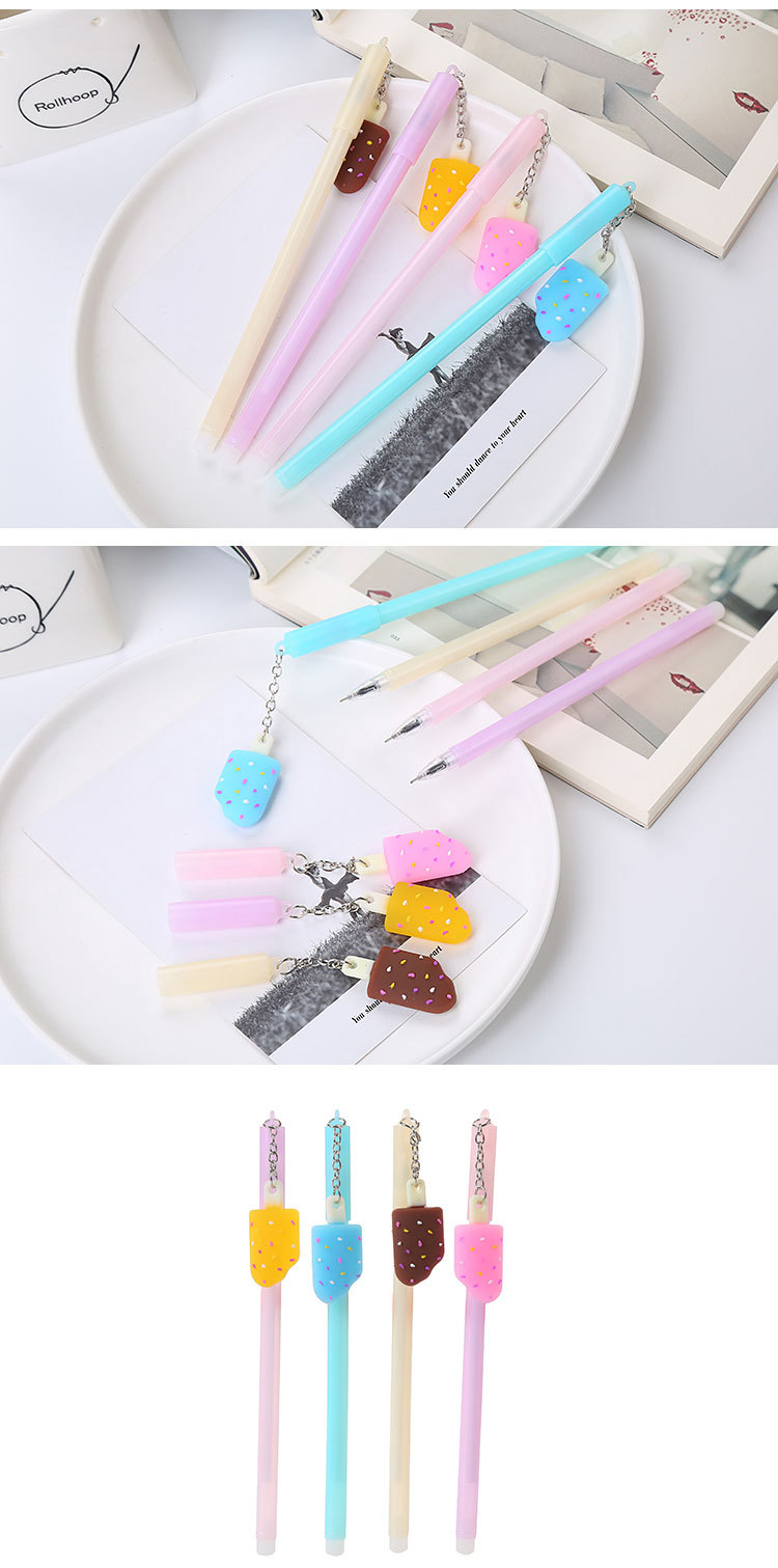 Creative Chocolate Ice Cream Gel Pen Student Prize Gift Ice Bar Pendant Pen display picture 2