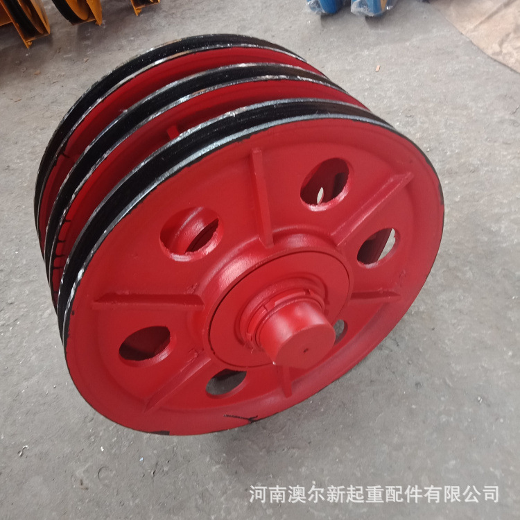 厂家供应 20吨铸钢滑轮 加筋无筋轧制滑轮 钢丝绳起升滑轮组