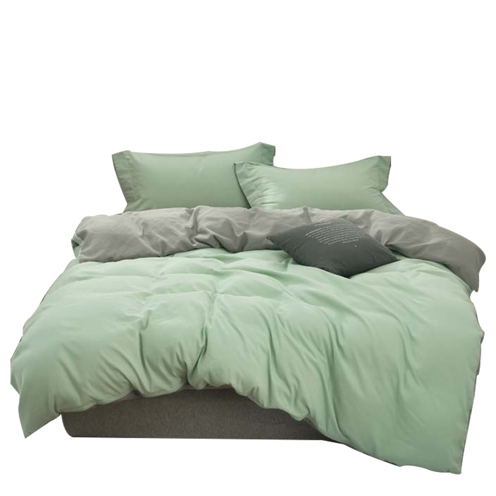 wish亚马逊欧美码ebay跨境家纺专供床上用品90g双拼色被套三套件