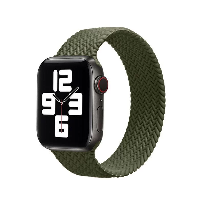 Кожаный эластичный тканый силиконовый браслет для часов apple