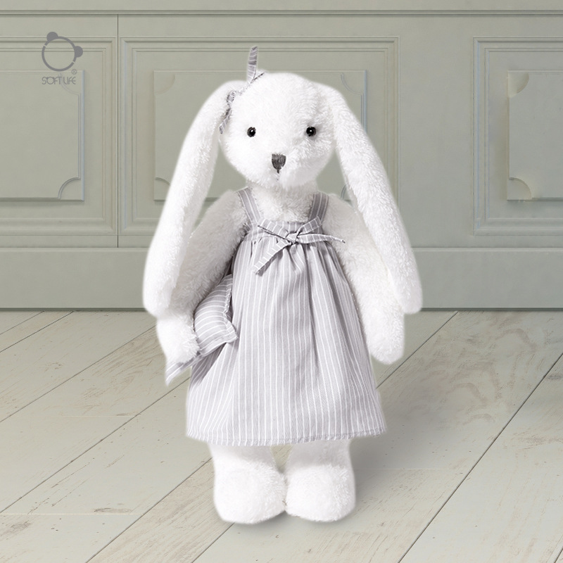 New White Pajamas Rabbit Plush Toy Girl...