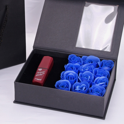 Cross-border Amazon 12 rose soap flower gift box lipstick jewelry box Chinese Valentine's Day gift gift