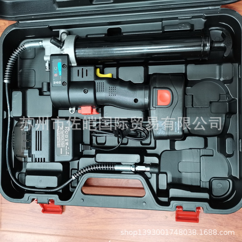 免费加盟BCC品牌耐用型24V锂电式电动黄油枪WU-2024E手持式加油枪