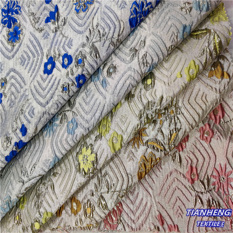 厂家直供金丝色织提花 时装女装西装外套童装蓬蓬裙礼服面料批发