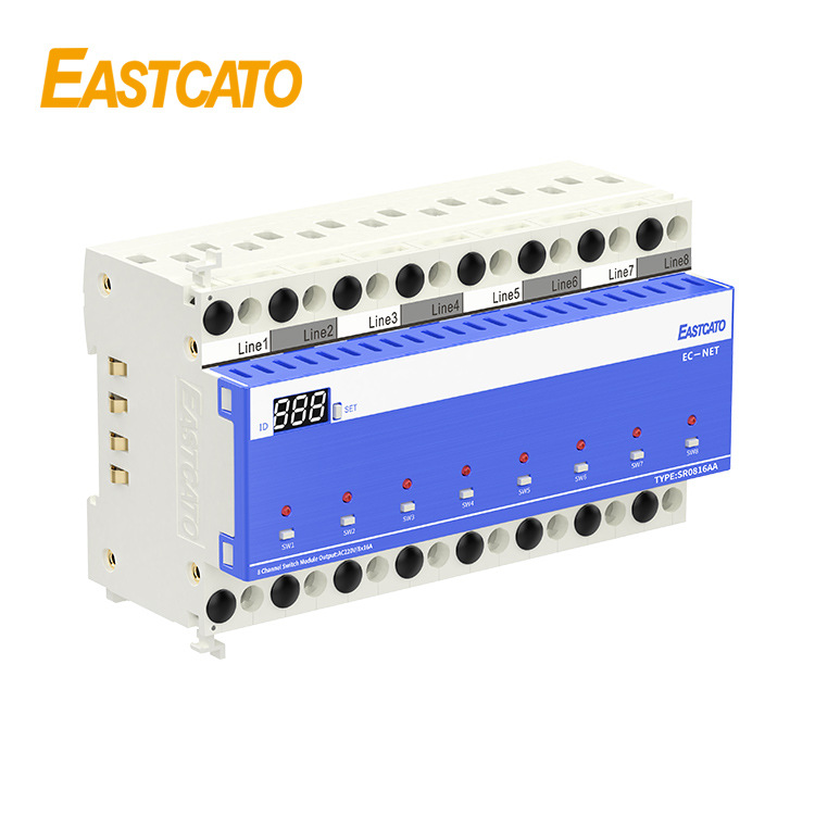 供应凯图SR0816AA导轨式8路16A开关模块，智能照明控制系统