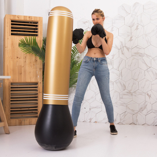 1.5m gold model children's inflatable boxing column family exercise inflatable sandbag boxing supplies inflatable tumbler