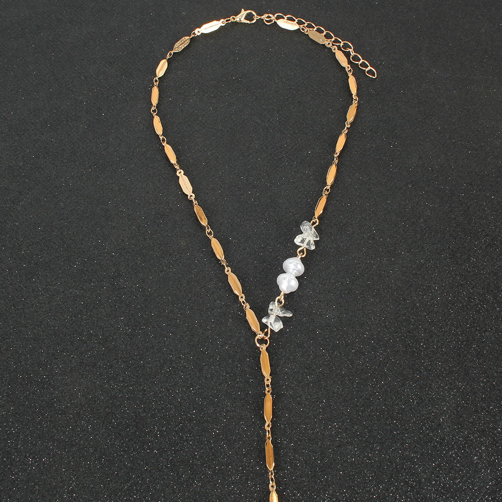 Collier De Perles Rétro Chaîne En Métal display picture 4