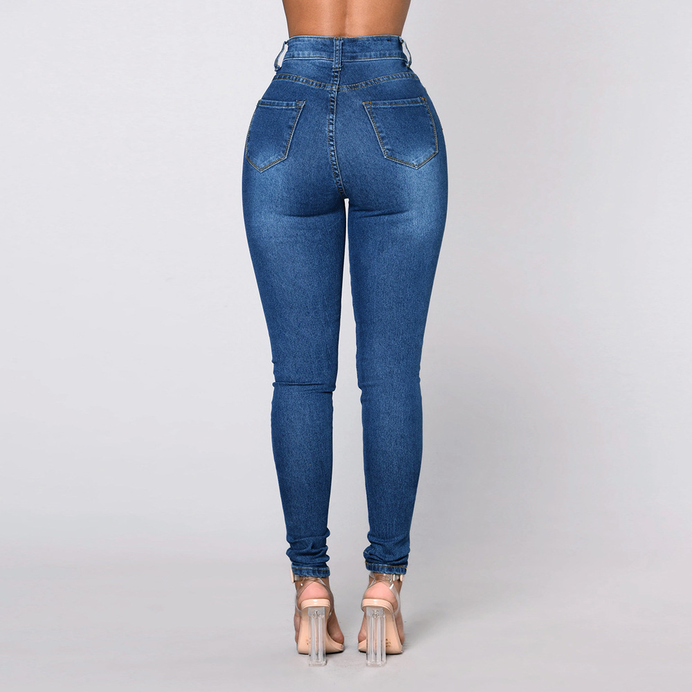 High Waist Stretch Hip Lift Jeans Skinny Pants in Pants