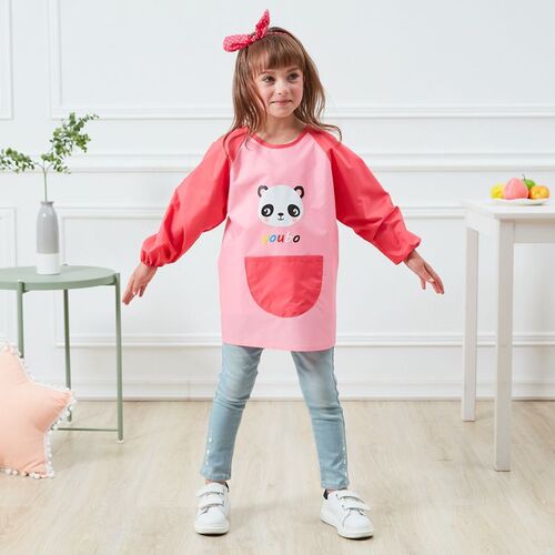 Factory direct sales children's painting clothing painting waterproof long-sleeved middle and large children reverse wear smock children's apron custom logo