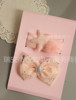 Brand children's hairgrip with bow, headband, hair accessory, gift box, European style, Korean style