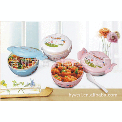 6232 supply trumpet circular double-deck Lunch box microwave Lunch box fashion printing Lunch box disposable Lunch box