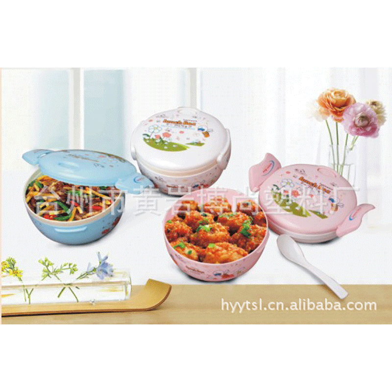 6232 supply trumpet circular double-deck Lunch box microwave Lunch box fashion printing Lunch box disposable Lunch box