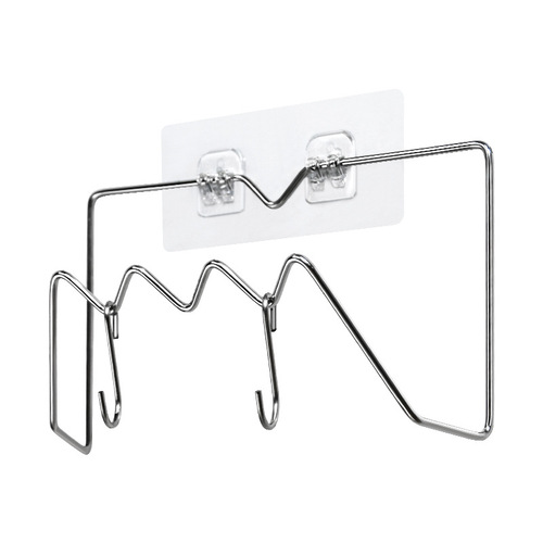 Stainless steel wall-mounted hook pot lid rack without punching multi-functional kitchen pot lid storage hanging rack chopping board rack