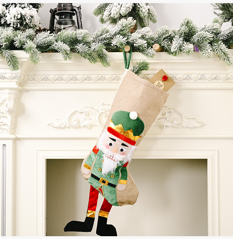 Walnut Soldier Christmas Stocking Candy Bag display picture 6