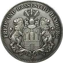 1912德国硬币铜镀银仿古硬币钱币厂家批发工艺品收藏可吹响