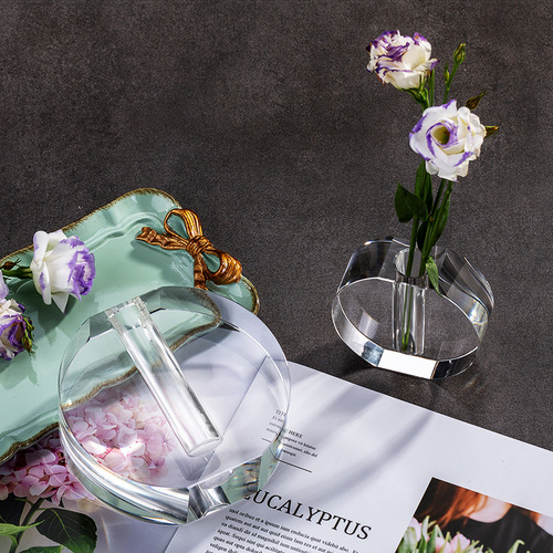 Modern Minimalist Vase, Nordic INS Style, Fresh and Clean Transparent Small Chrysanthemum Vase, Flower Arrangement Home Decor