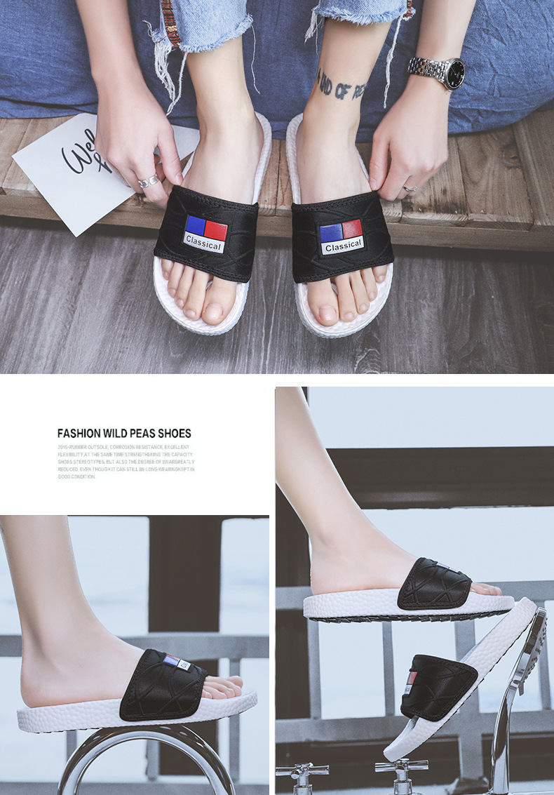 Lu 'an Summer slide Coconut Slippers for Adult men, anti-slip outdoor casual fashion, one-line trendy slippers, with a feeling of stepping on feces undefined