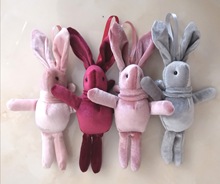生日礼物许愿兔 永生花装饰 许愿兔公仔 韩国绒丝长脚兔毛绒玩具