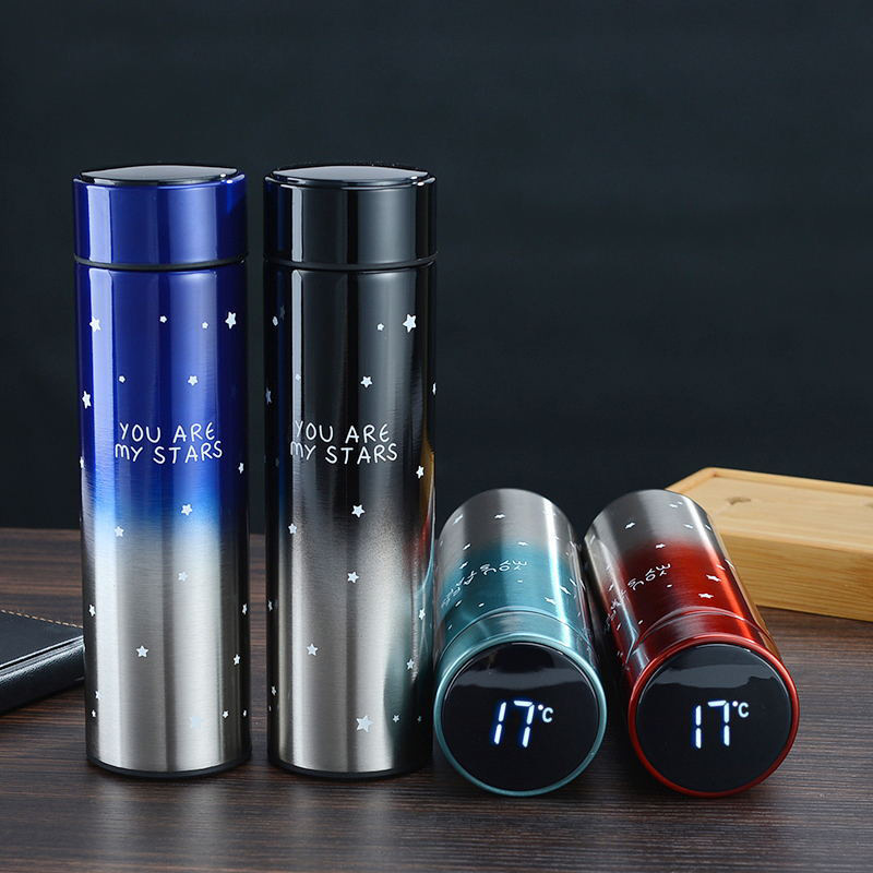 The new smart thermos cup temperature wa...