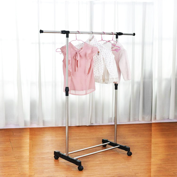Source manufacturers wholesale stainless steel drying rack floor balcony bedroom simple finishing retractable drying rack