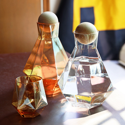 轻奢丹麦冷水壶酒水杯家用套装北欧创意玻璃水具果汁壶扎壶凉水瓶|ms