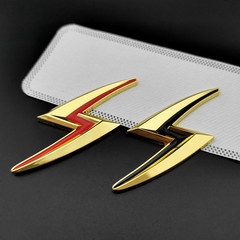 Car Personalized Modification Metal Lightning Logo Decal Scratch Proof Decal Sport Logo Front Hood Body Decal Rear Badge Decal