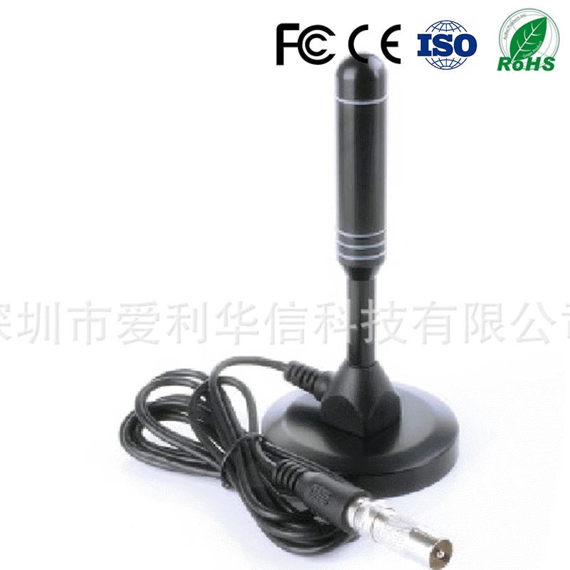 跨境热销厂家批发DTMB高清数字电视天线白色铝棒金属杆机顶盒天线