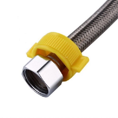 304 stainless steel metal braided hot and cold water inlet hose water pipe toilet water heater high pressure connecting pipe 4 points household