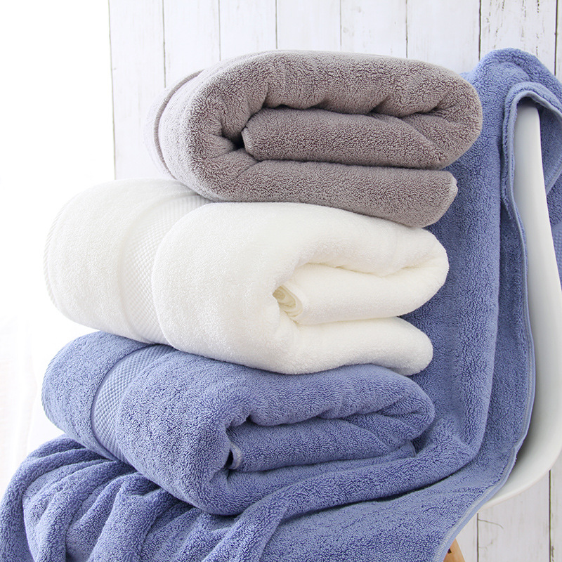 Thicken large bath towel, pure cotton ba...