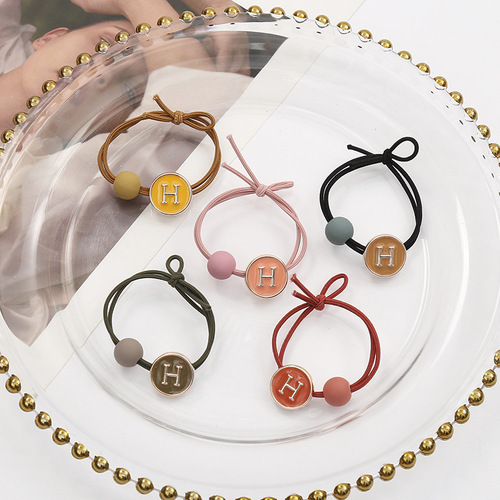 Korean-style minimalist fresh hair tie and headband, versatile and simple hair accessories, Morandi color headband for girls, hair tie for ponytail