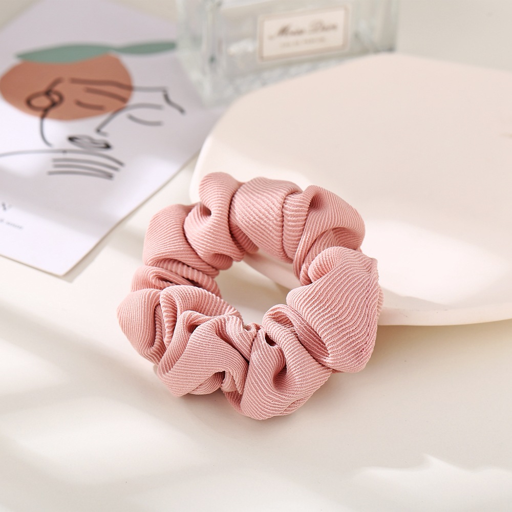 Fashion Hair Scrunchies Retro Hair Rope Ring Solid Color Cloth Hair Tie Hair Rope Wholesale Nihaojewelry display picture 6