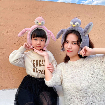 Cartoon Earmuff children Female baby Trill Net Red Same item thickening Plush winter keep warm Earmuff