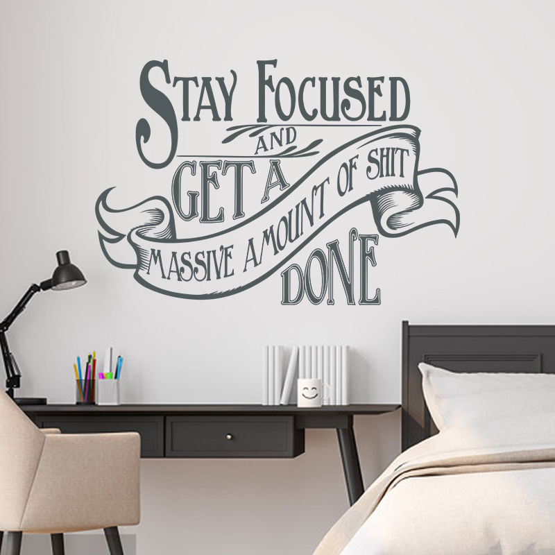 New Simple English Slogan Wall Stickers display picture 4