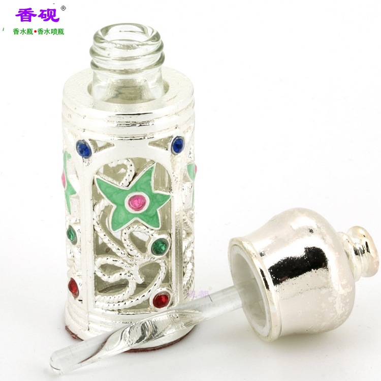 香砚 3ml银色绿油芭提雅款香水瓶摆件3.jpg