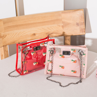 厂家直销2020新款C家草莓子母包小红书同款单肩手提链条包斜挎包|ms